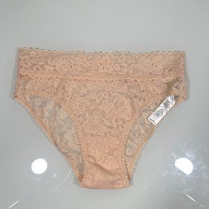 NEW $34 Hanky‎ Panky [ XS ] Daily Lace Briefs in Vanilla/Peach